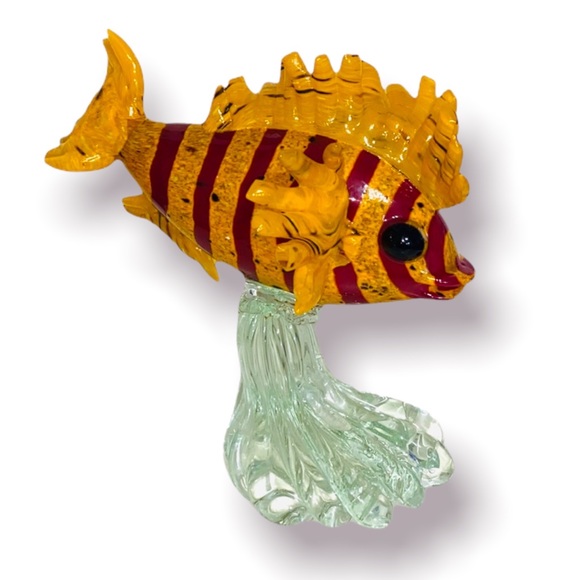 Art Big Lion Fish Statue Large Italian Murano Art Glass Tropical Fish Poshmark